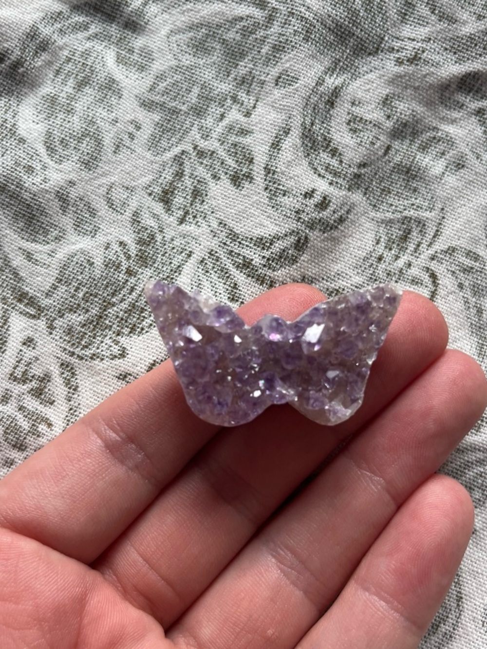 Handcrafted Lavender Amethyst Butterfly Jewelry Accent Magnet
